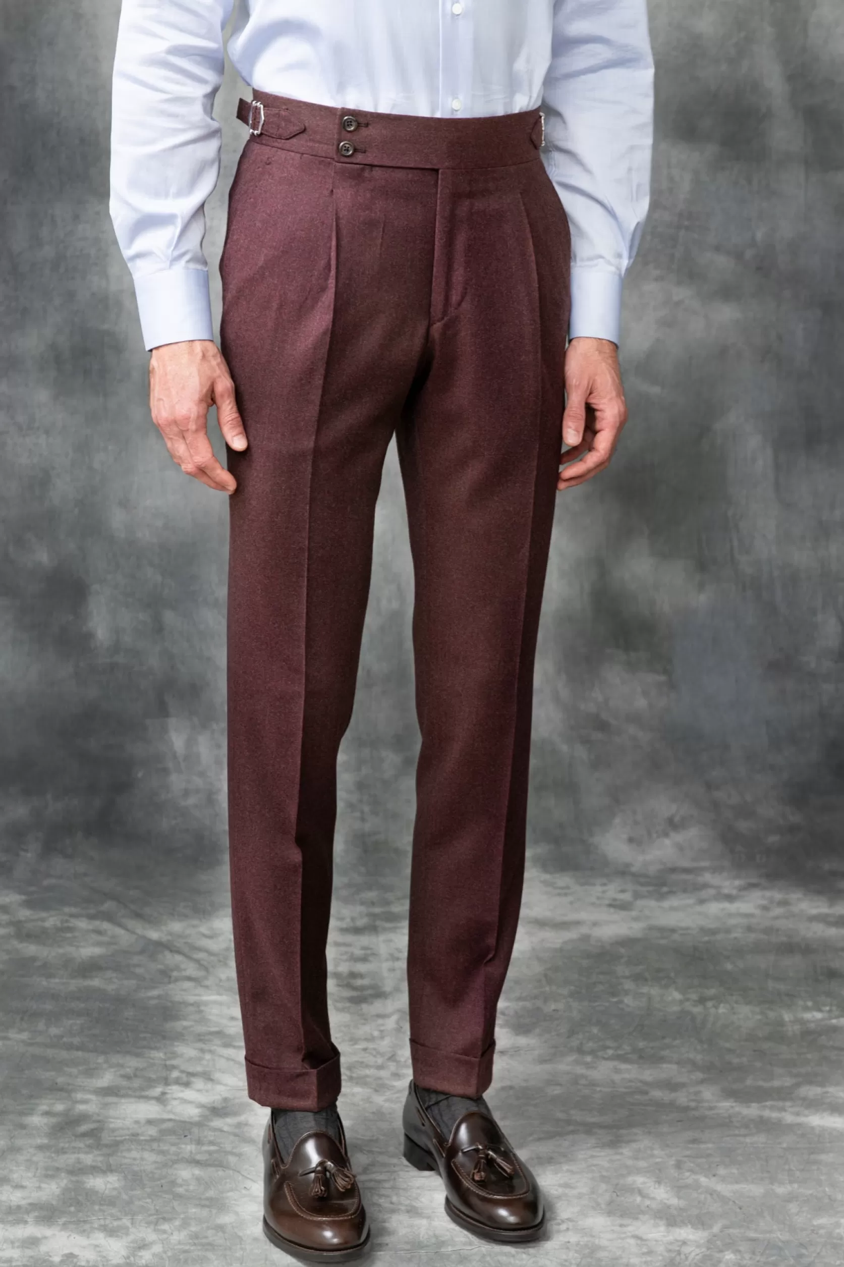 Pantalon En Flanelle Bordeaux « Collection Capsule Soragna » – Made In Italy>Pini Parma Sale