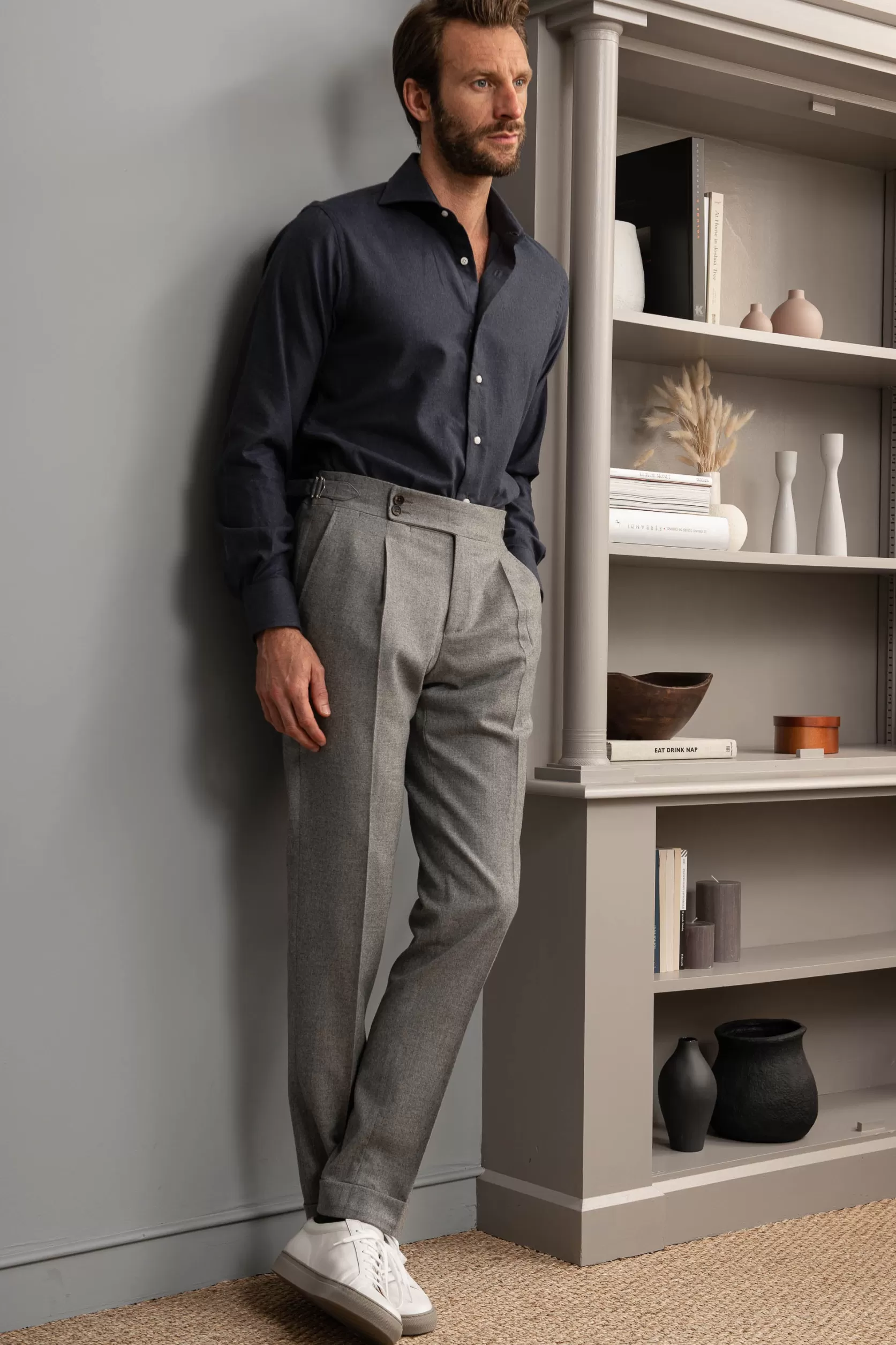 Pantalon En Flanelle e « Soragna Capsule Collection » – Made In Italy>Pini Parma New