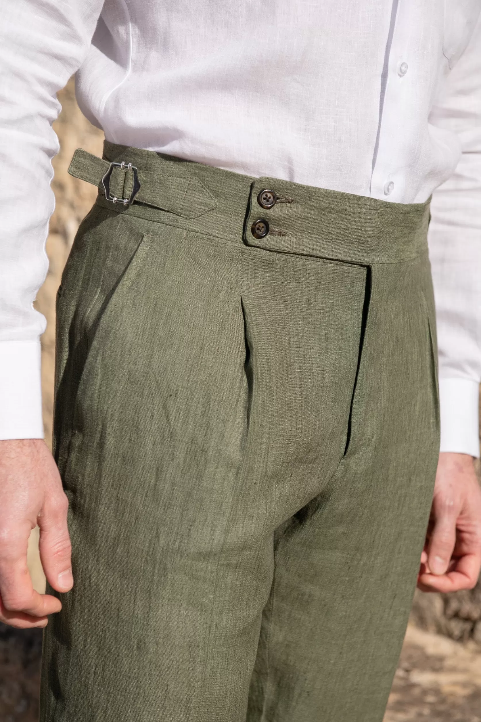 Pantalon En Lin " Soragna Capsule Collection" - Made In Italy>Pini Parma Cheap