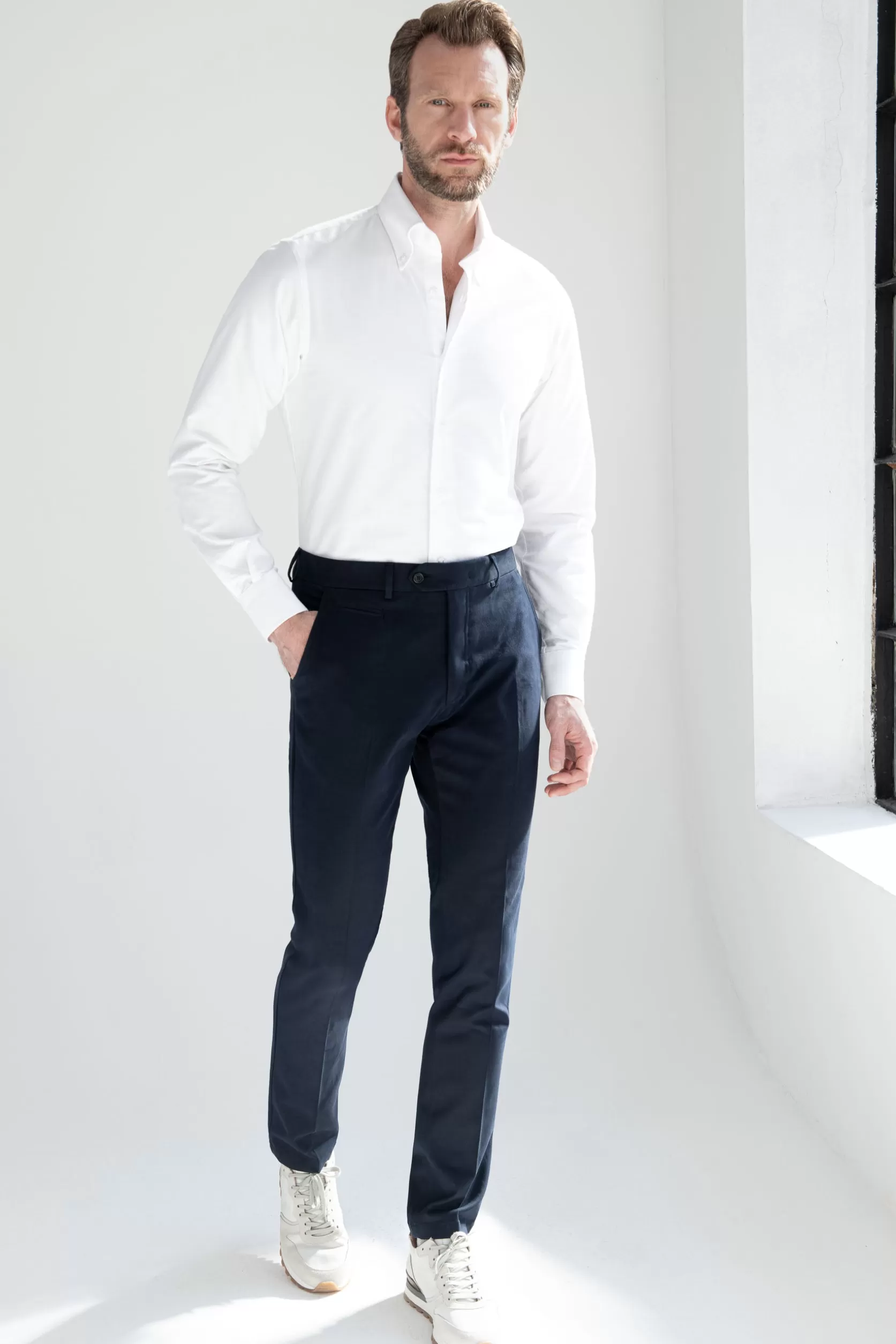 Pantalon Garda En Coton Et Cachemire - Made In Italy>Pini Parma Hot