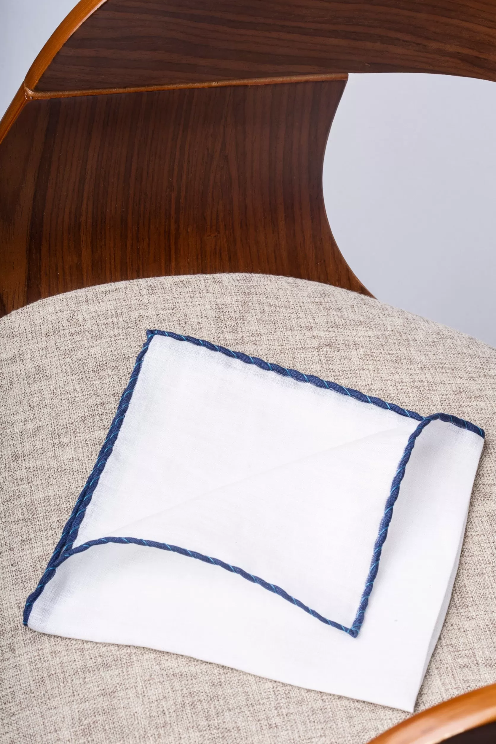 Pochette En Lin Blanc Avec Bords s Et Clair - Made In Italy>Pini Parma Fashion