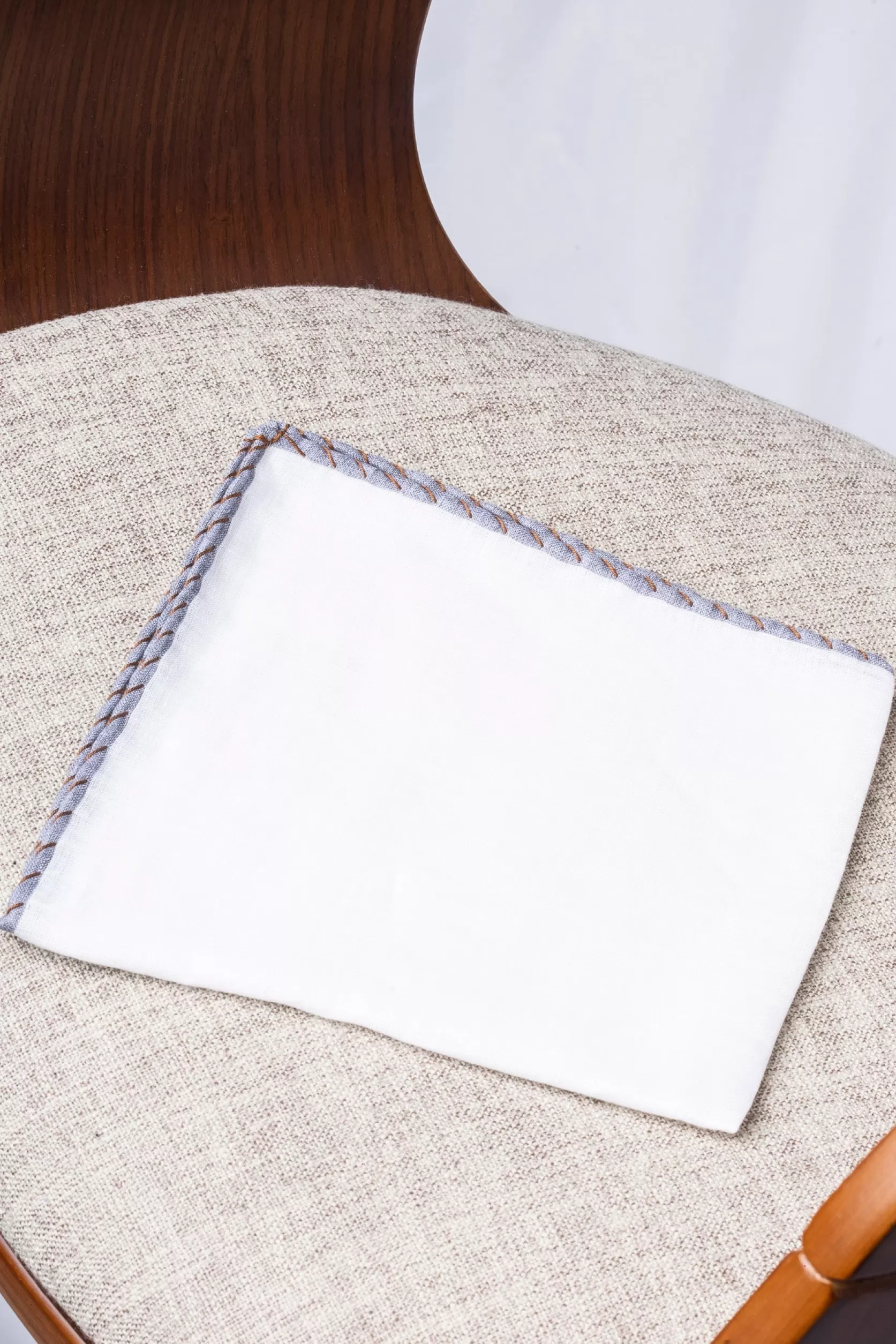 Pochette En Lin Blanc Avec Bords Et Cognac - Made In Italy>Pini Parma Flash Sale