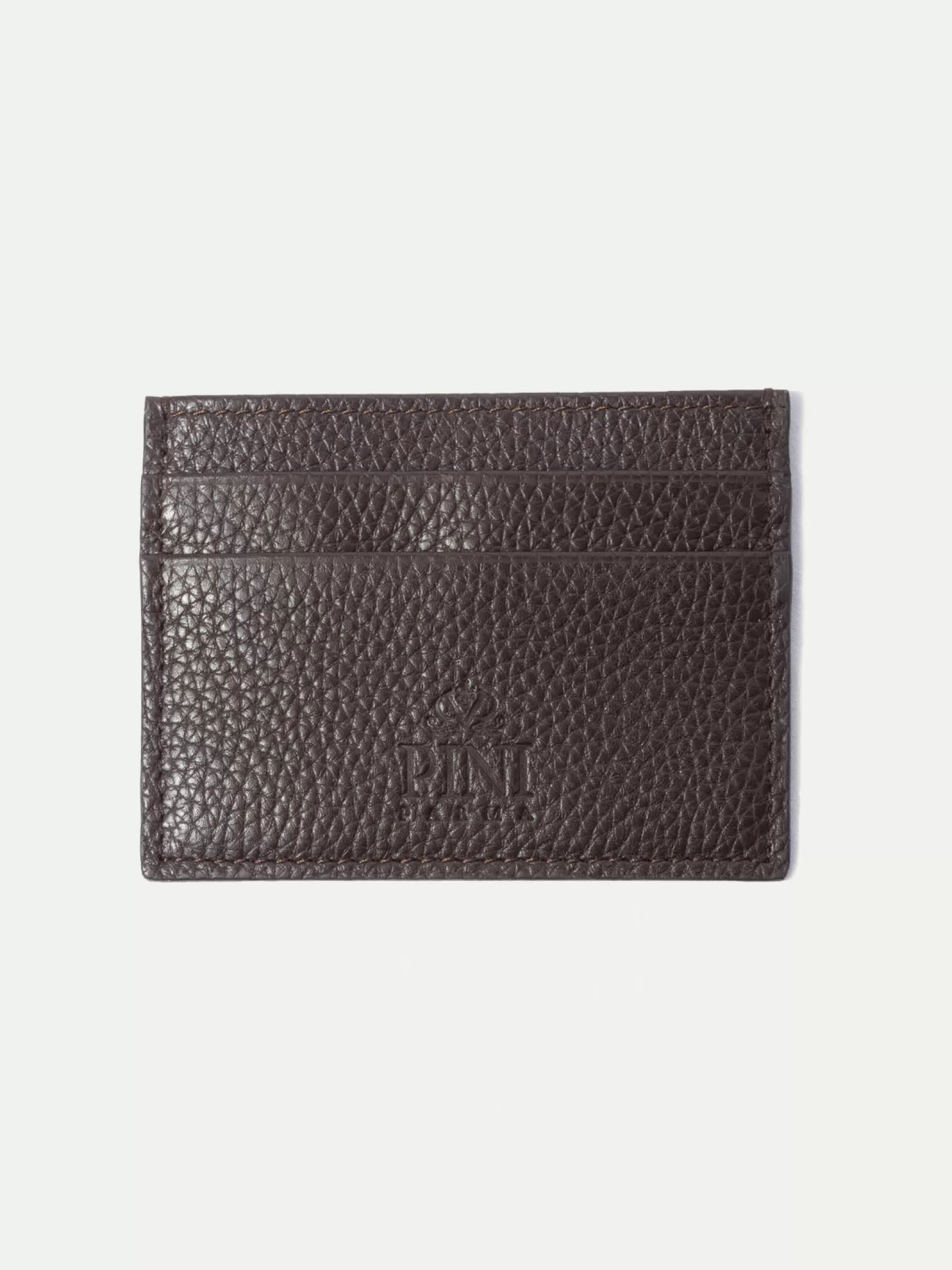 Porte-cartes En Cuir Marron - Made In Italy>Pini Parma Hot