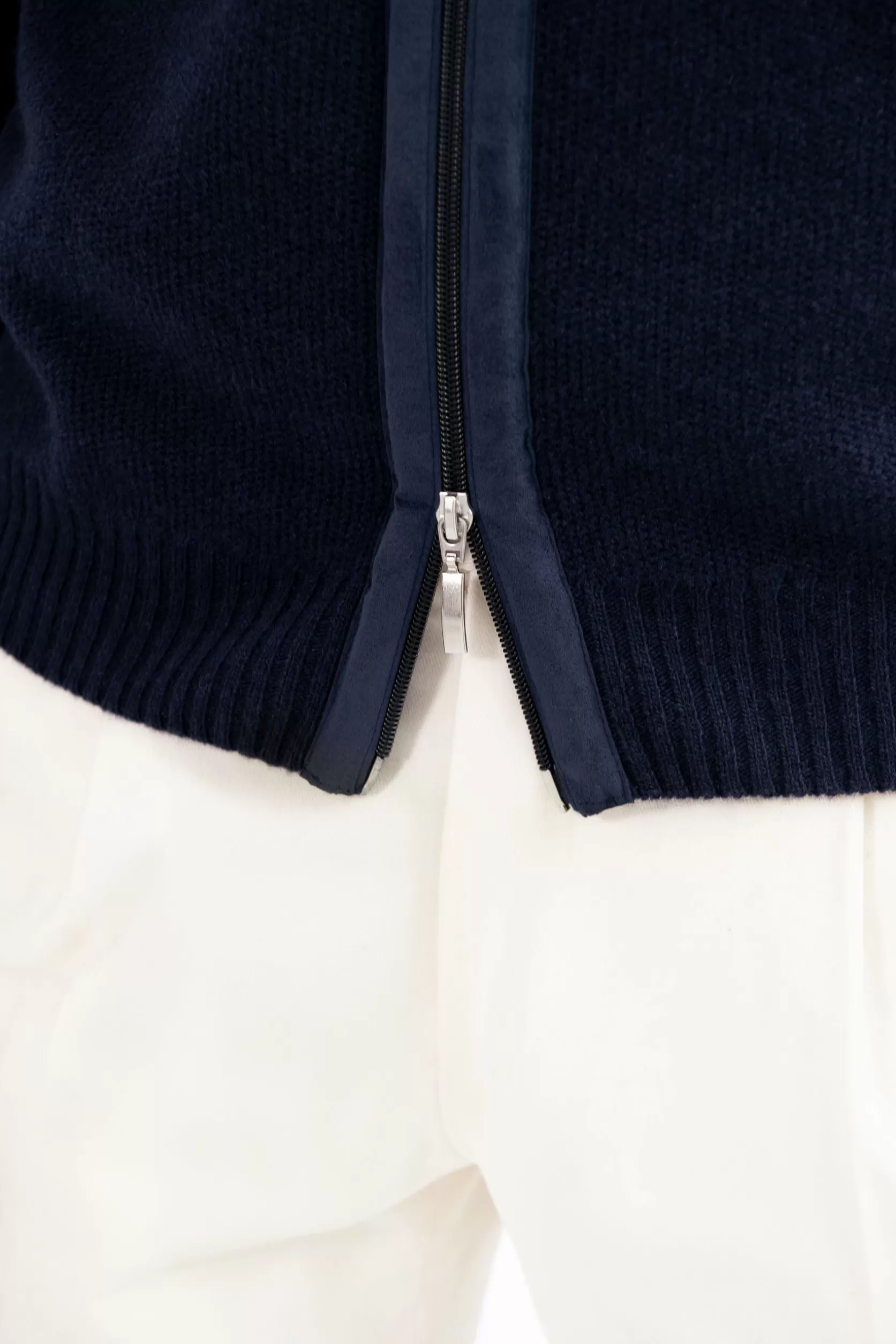 Pull Zippé En Mélange De Cachemire Nid D'abeille – Made In Italy>Pini Parma Outlet