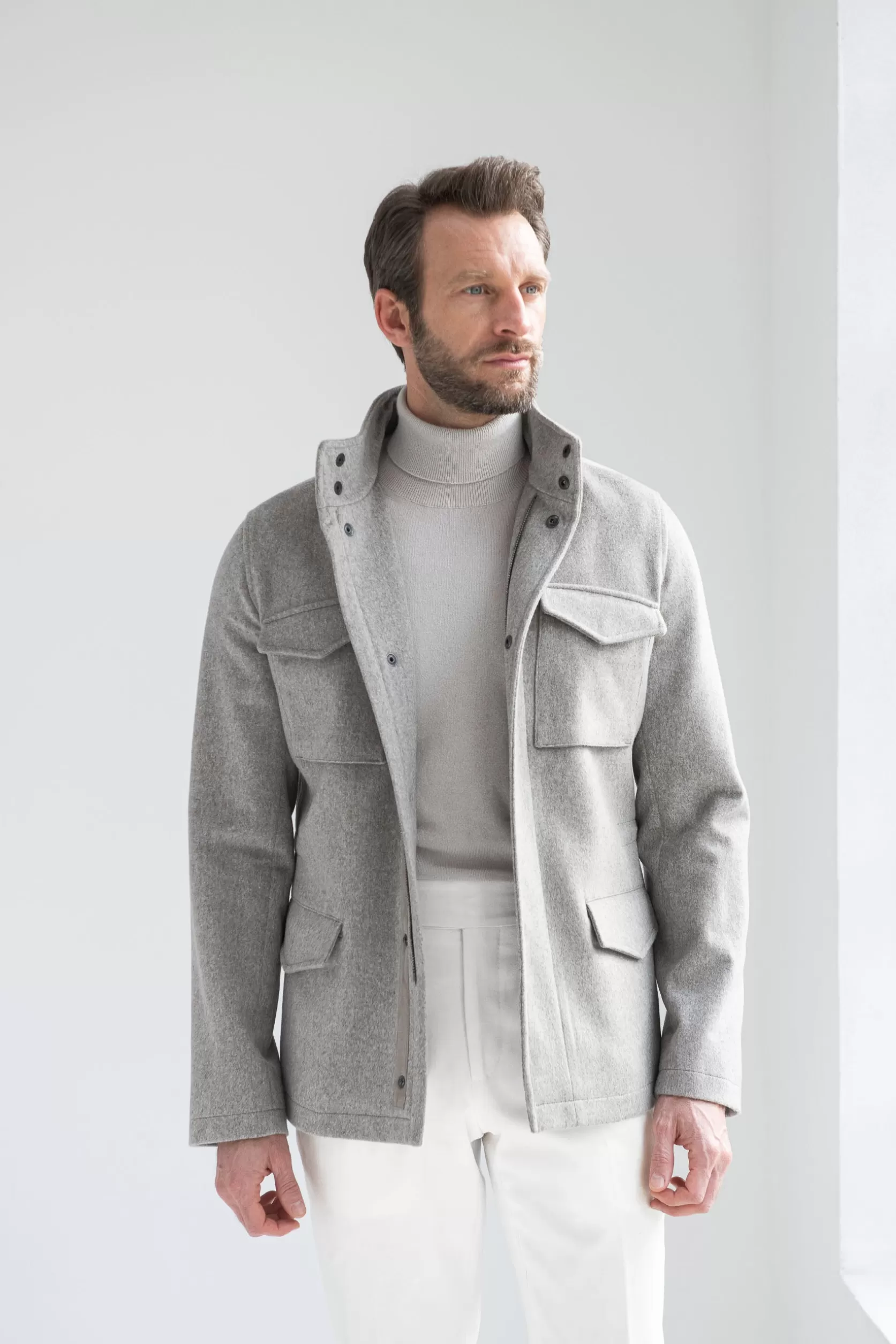 Saharienne Beige En Tissu Loro Piana - Made In Italy>Pini Parma Best Sale