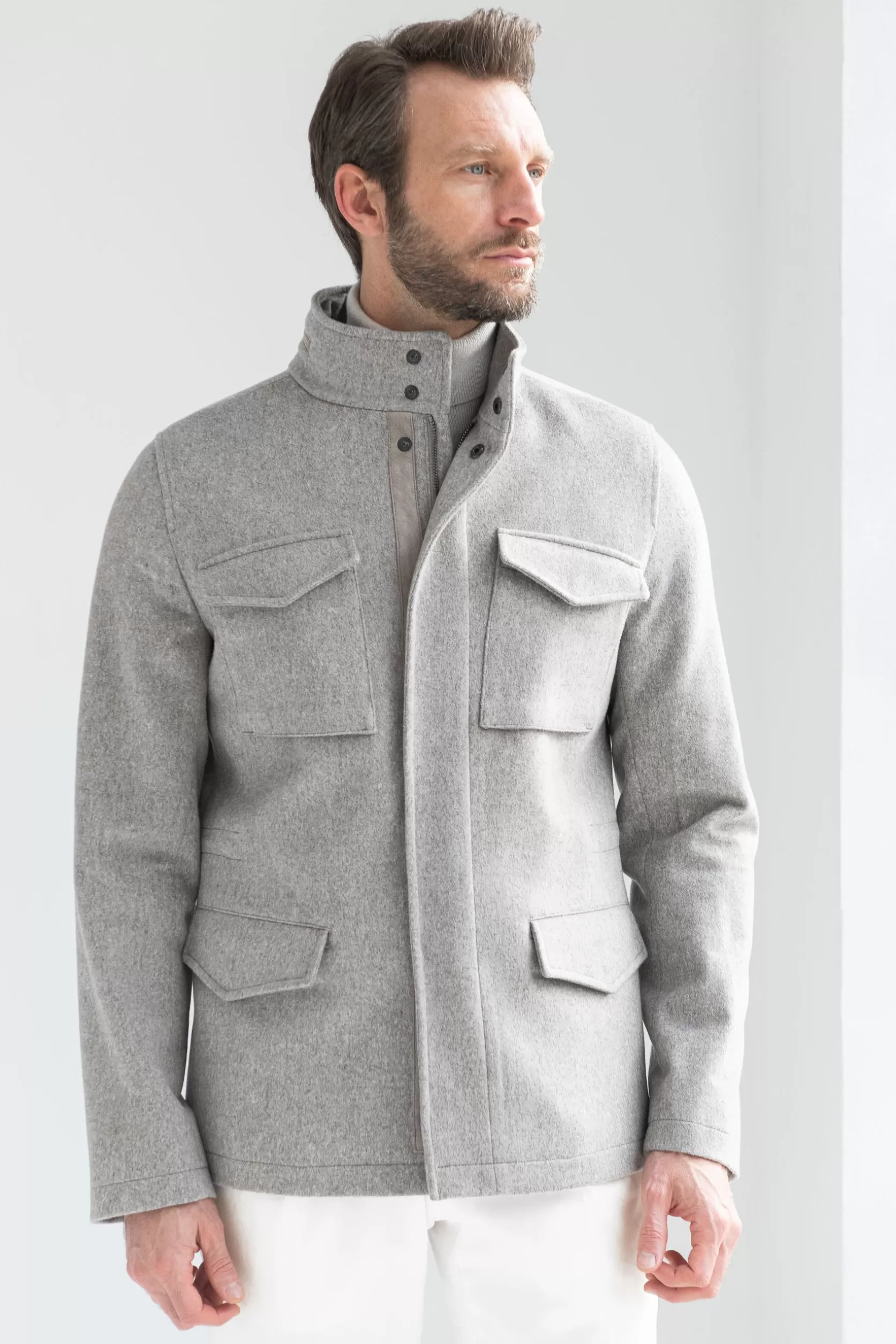 Saharienne Beige En Tissu Loro Piana - Made In Italy>Pini Parma Best Sale