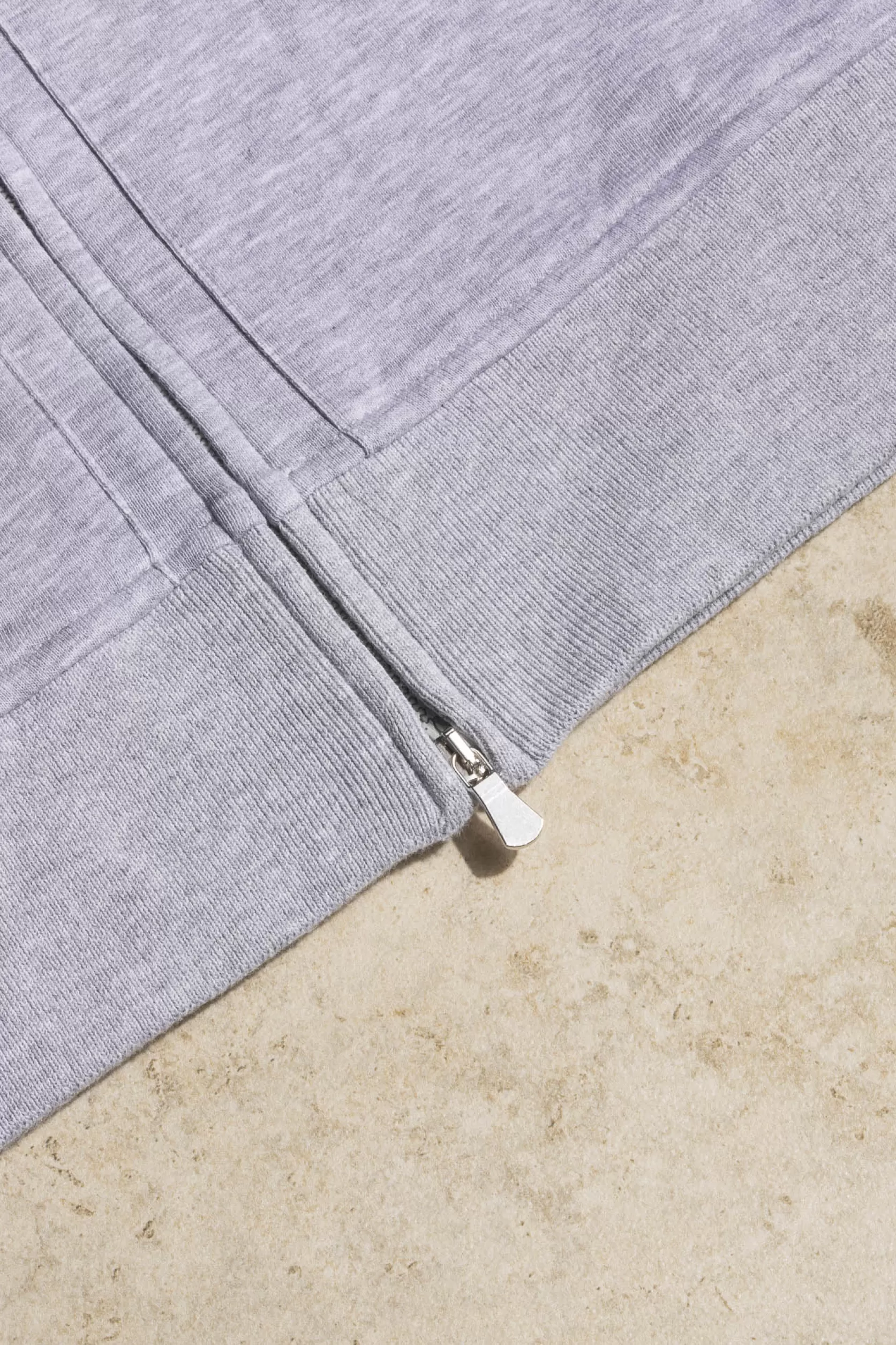 Sweat à Capuche Zippé Gris Clair Pour Loisirs - Made In Italy>Pini Parma Best