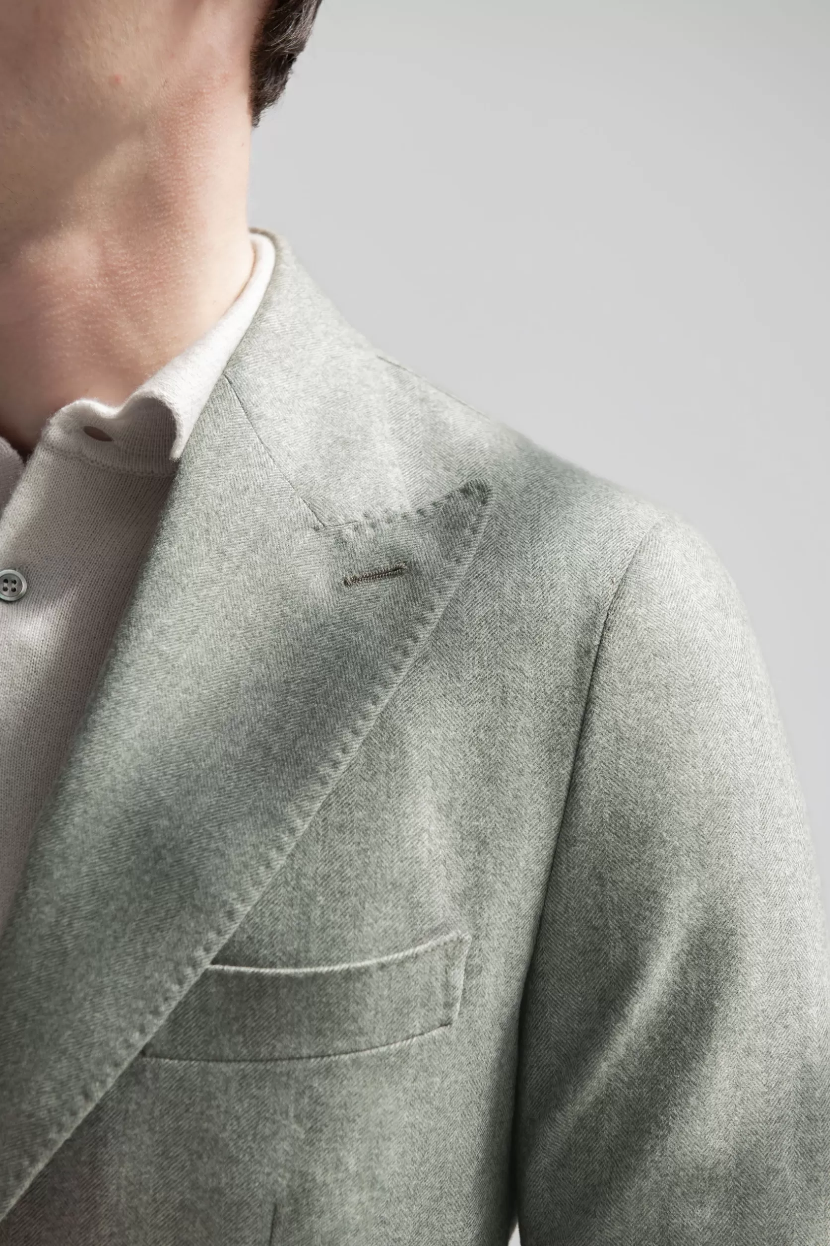Veste à Chevrons Sauge "Collection Capsule Soragna " - Made In Italy>Pini Parma Cheap