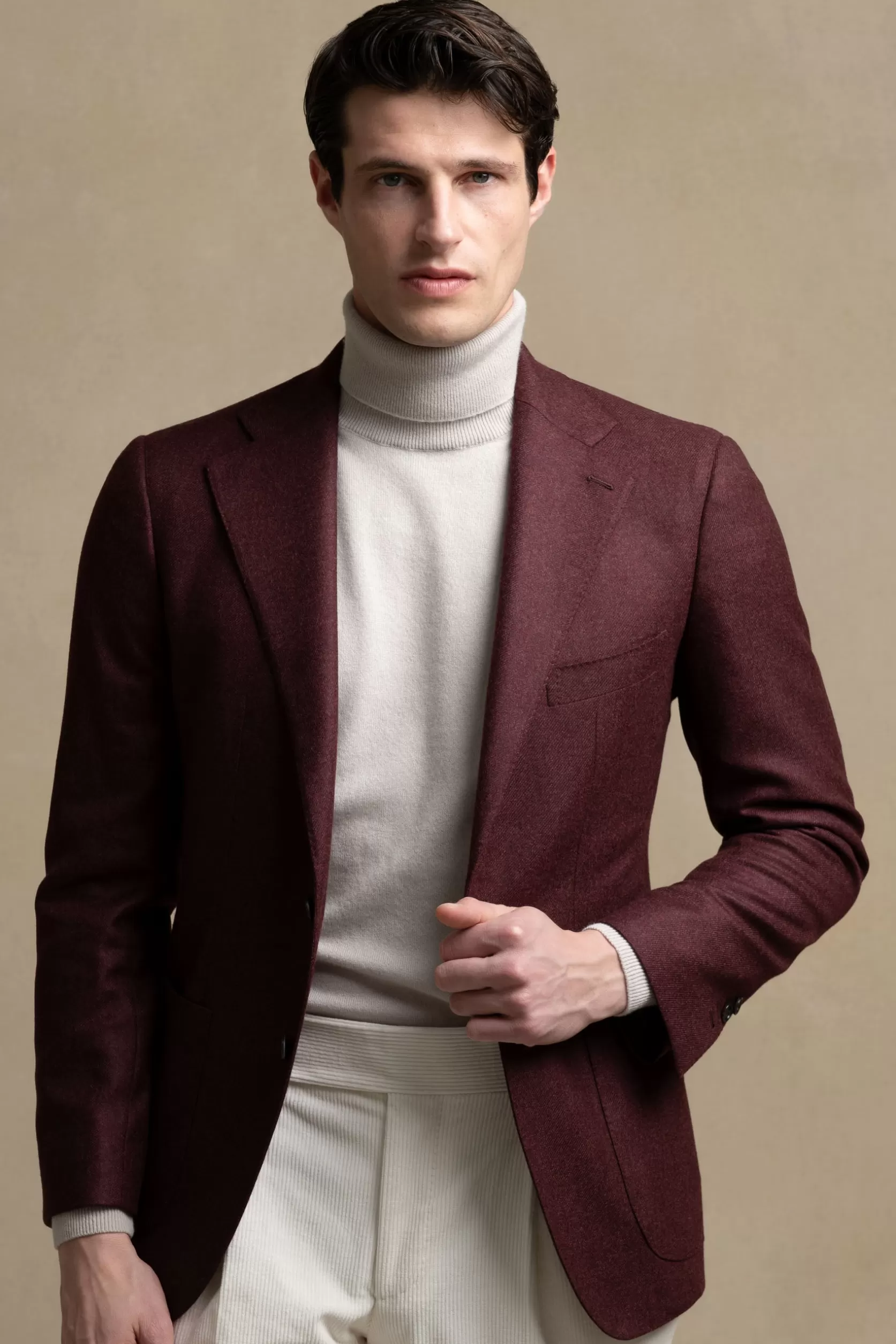 Veste Bordeaux En Laine Et Cachemire Loro Piana - Made In Italy>Pini Parma Outlet