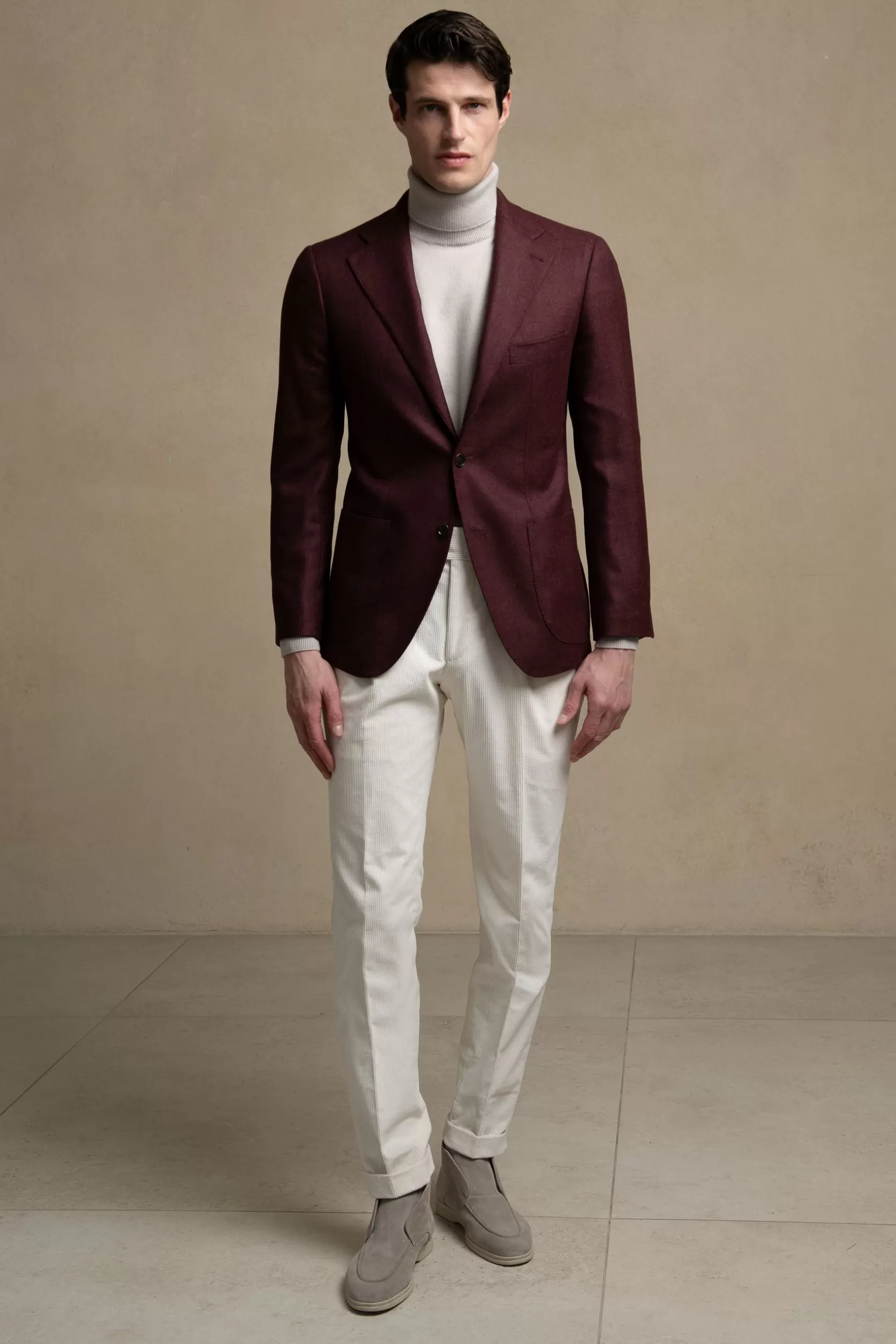 Veste Bordeaux En Laine Et Cachemire Loro Piana - Made In Italy>Pini Parma Outlet