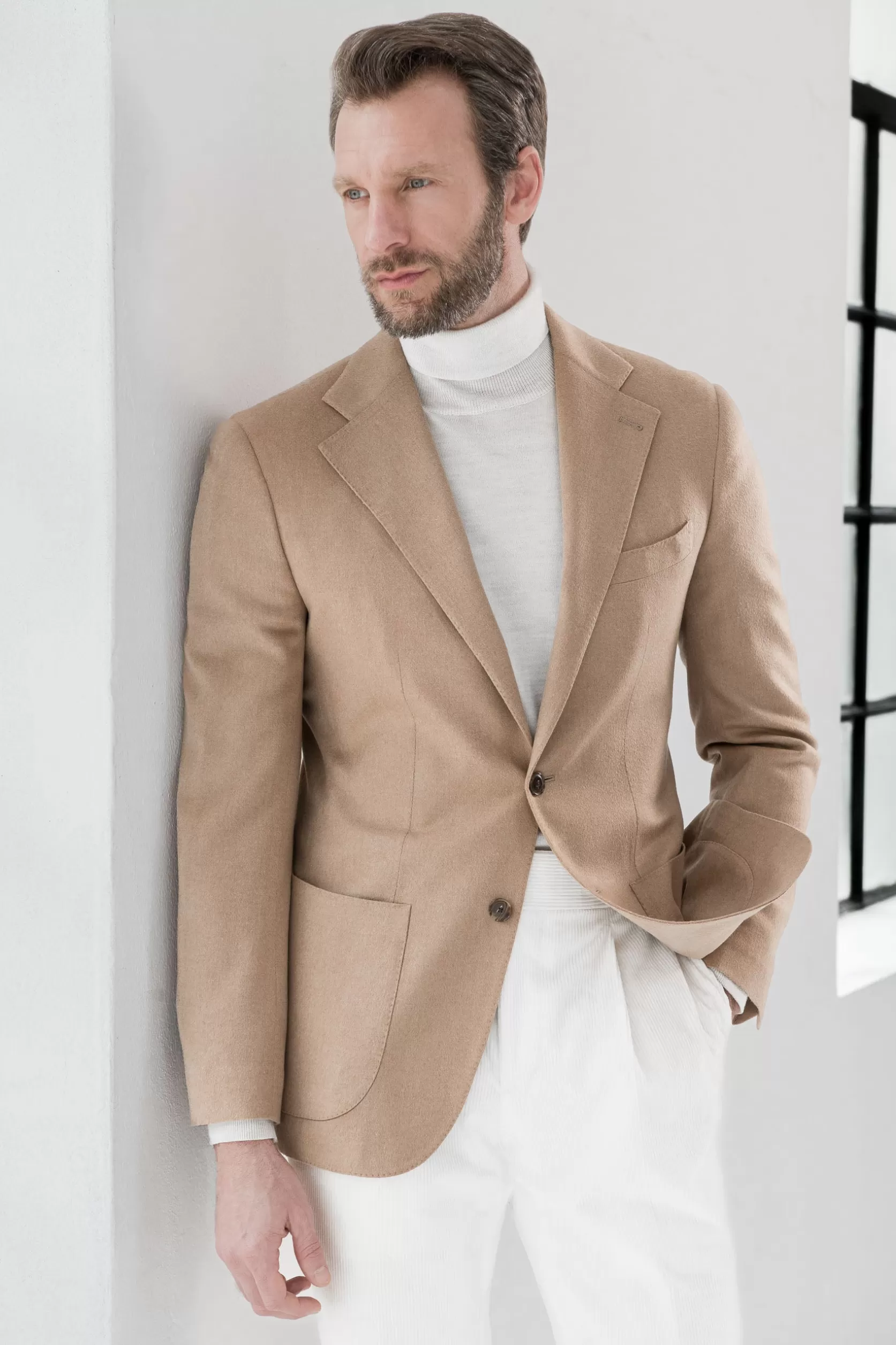 Veste Camel En Tissu Loro Piana - Made In Italy>Pini Parma Online