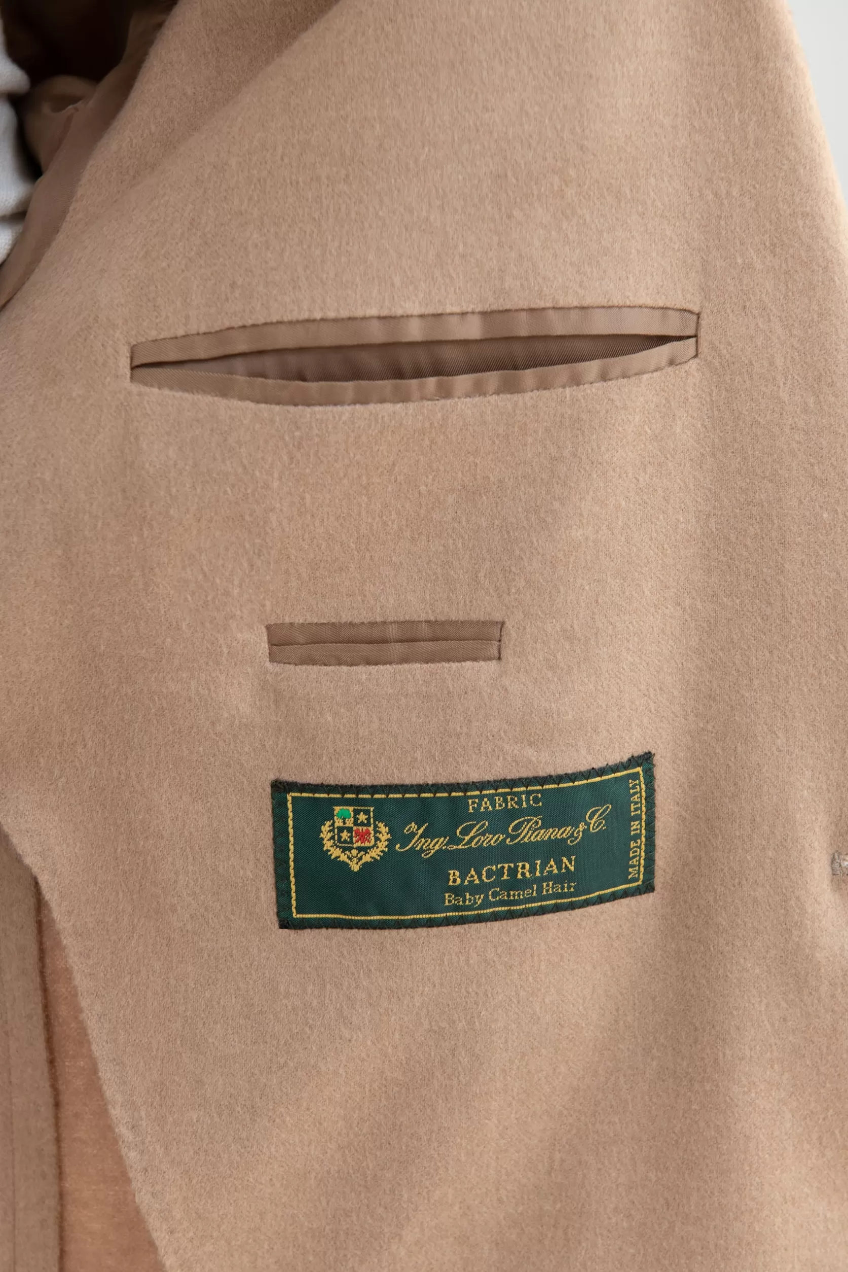 Veste Camel En Tissu Loro Piana - Made In Italy>Pini Parma Online
