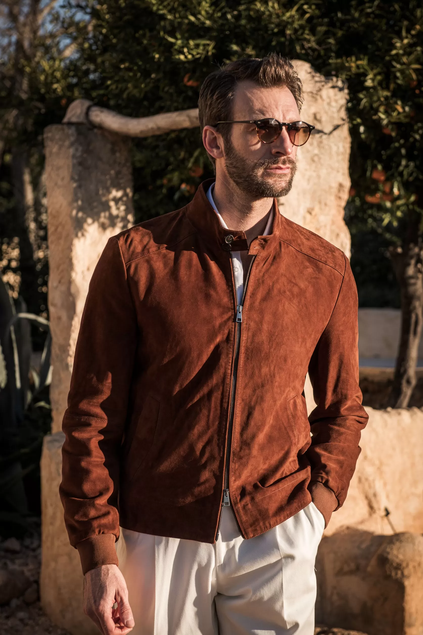 Veste En Daim Souple Couleur Rouille – Made In Italy>Pini Parma New