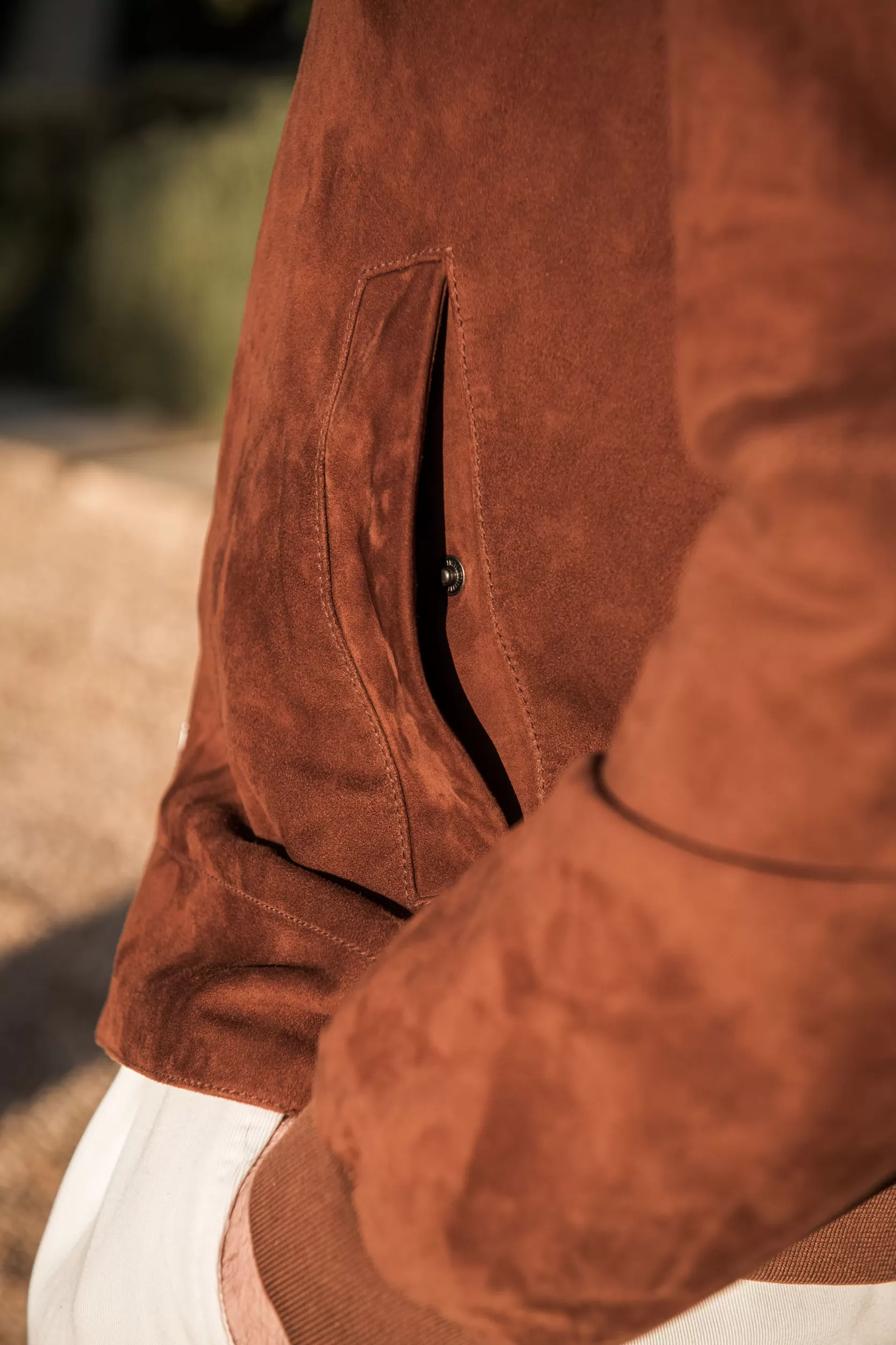 Veste En Daim Souple Couleur Rouille – Made In Italy>Pini Parma New