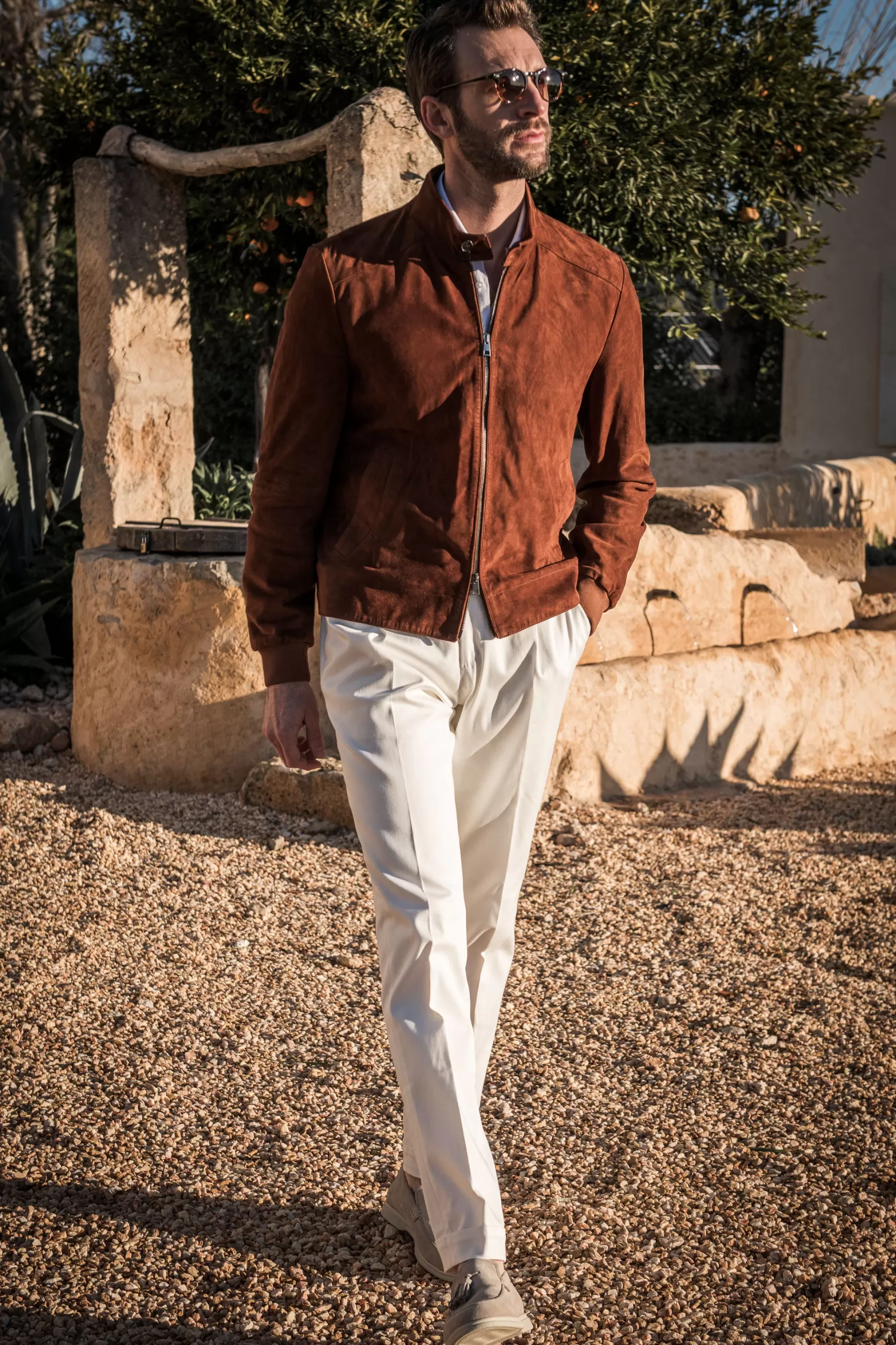 Veste En Daim Souple Couleur Rouille – Made In Italy>Pini Parma New
