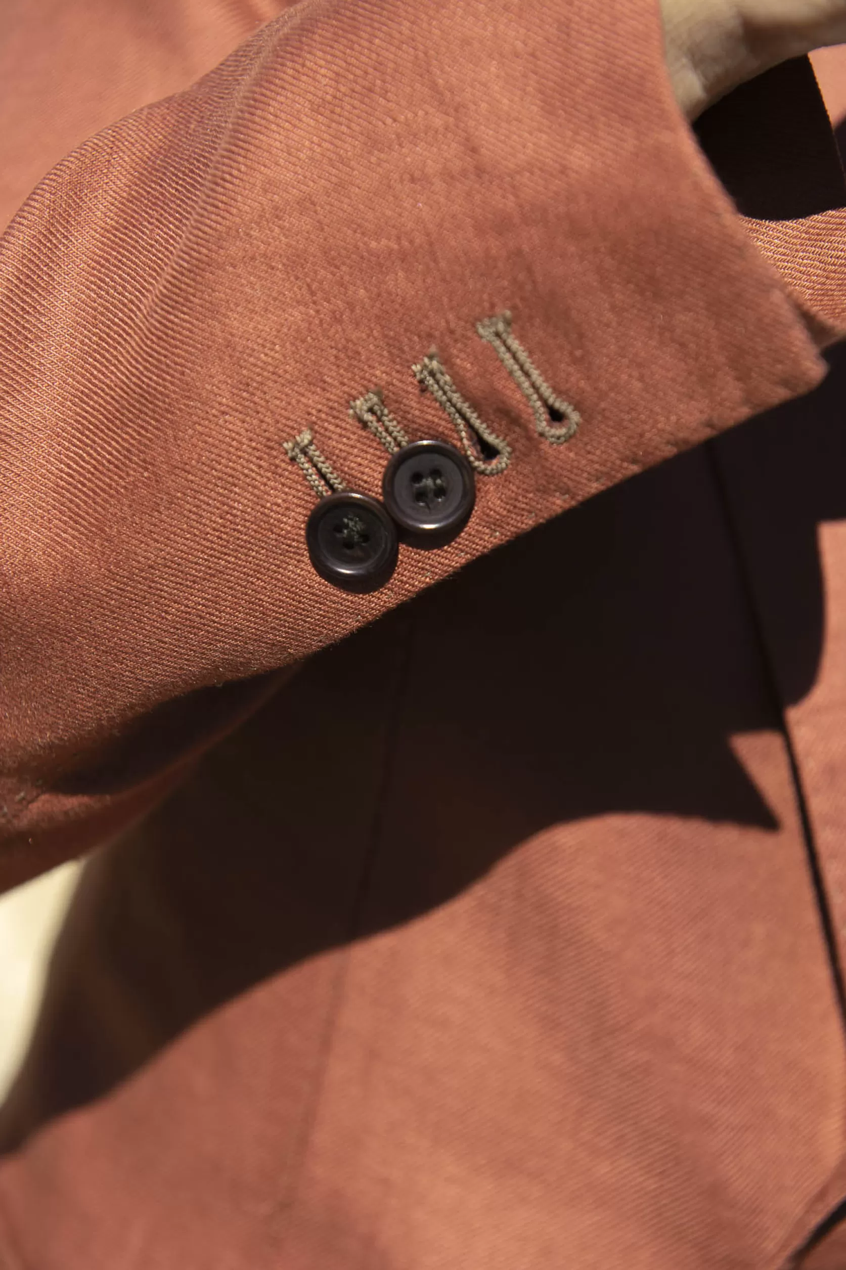 Veste En Lin Couleur Terre Cuite - Made In Italy>Pini Parma Cheap