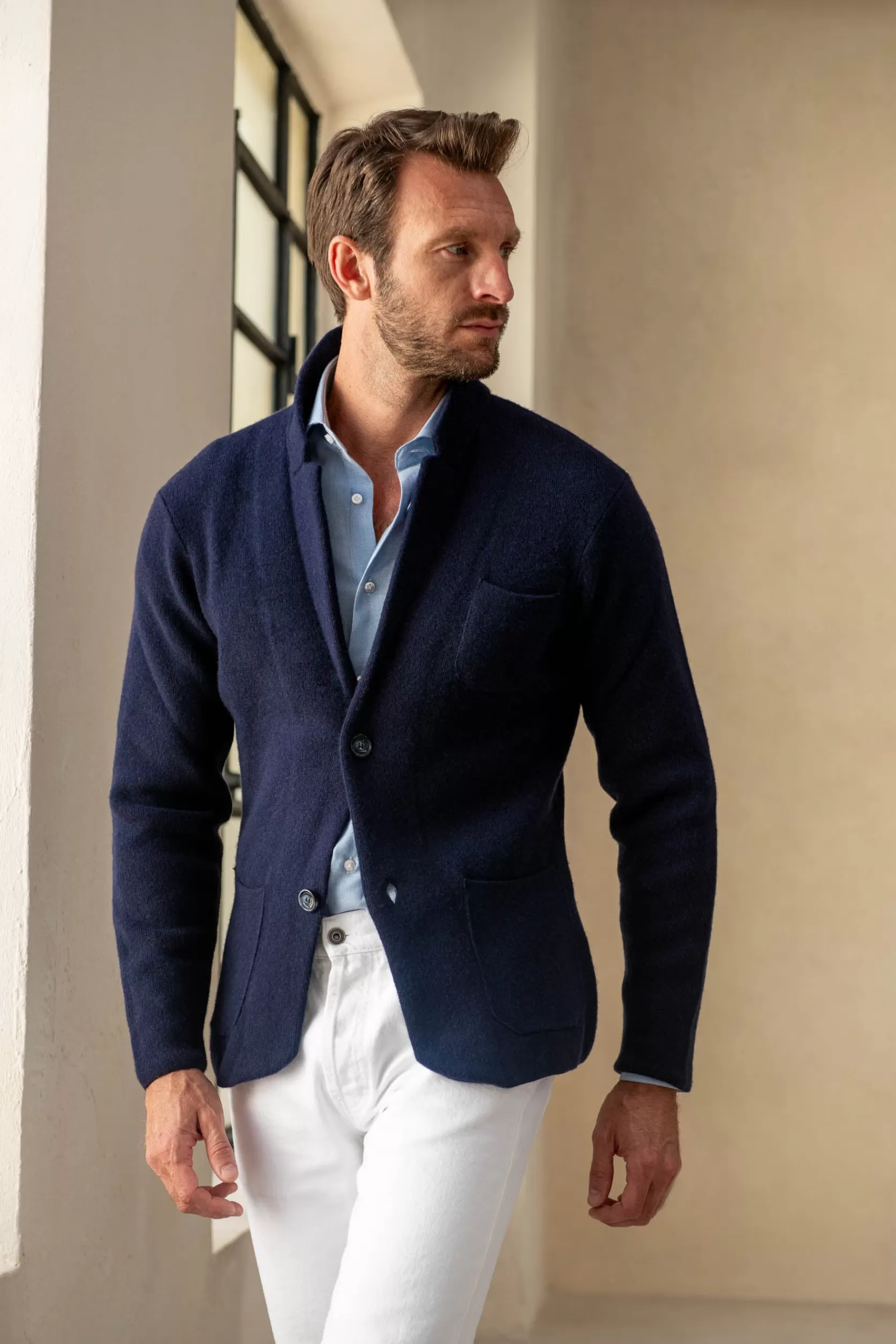 Veste En Tricot - Laine Et Cachemire - Made In Italy>Pini Parma New