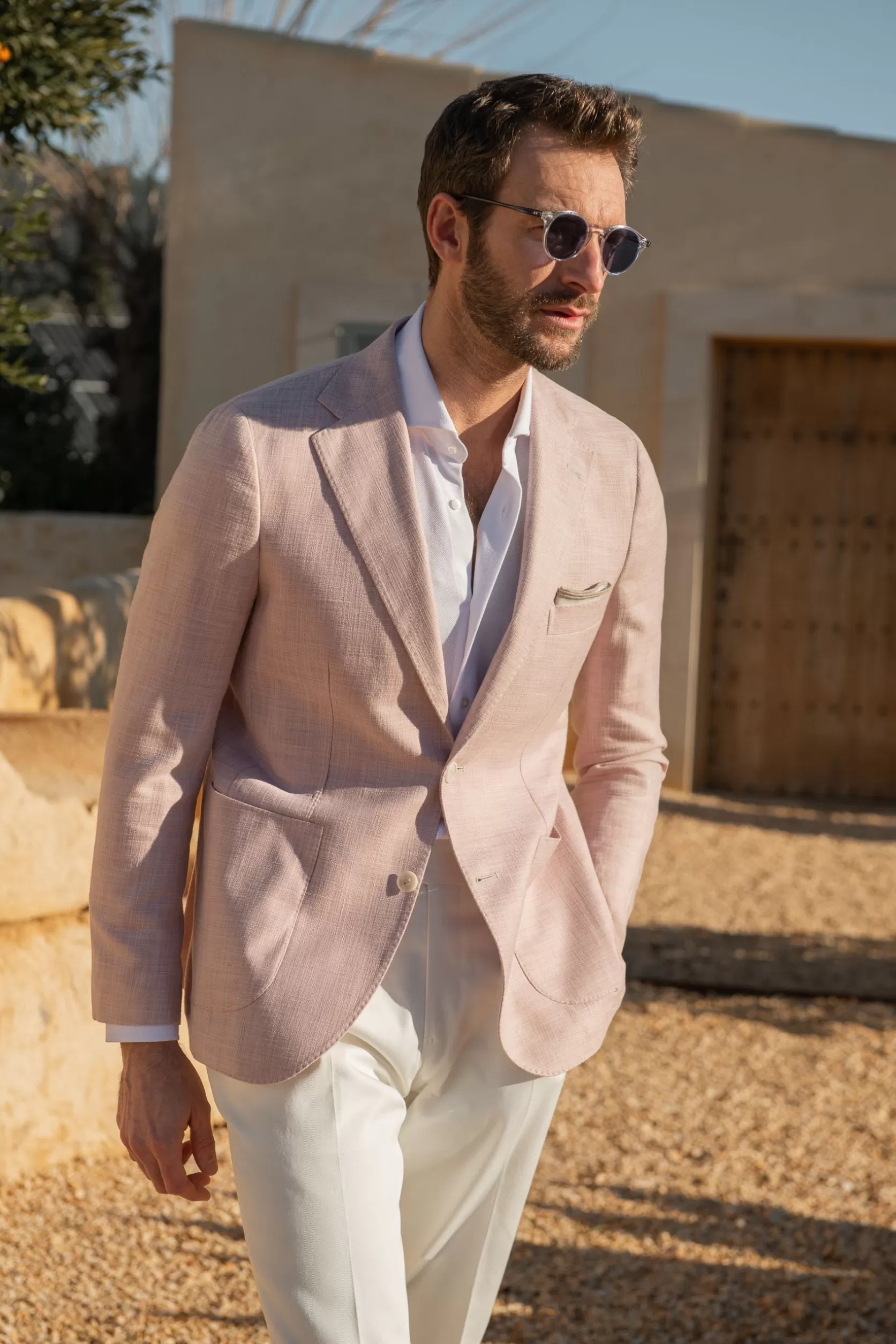 Veste Rose En Tissu Loro Piana - Made In Italy>Pini Parma Hot
