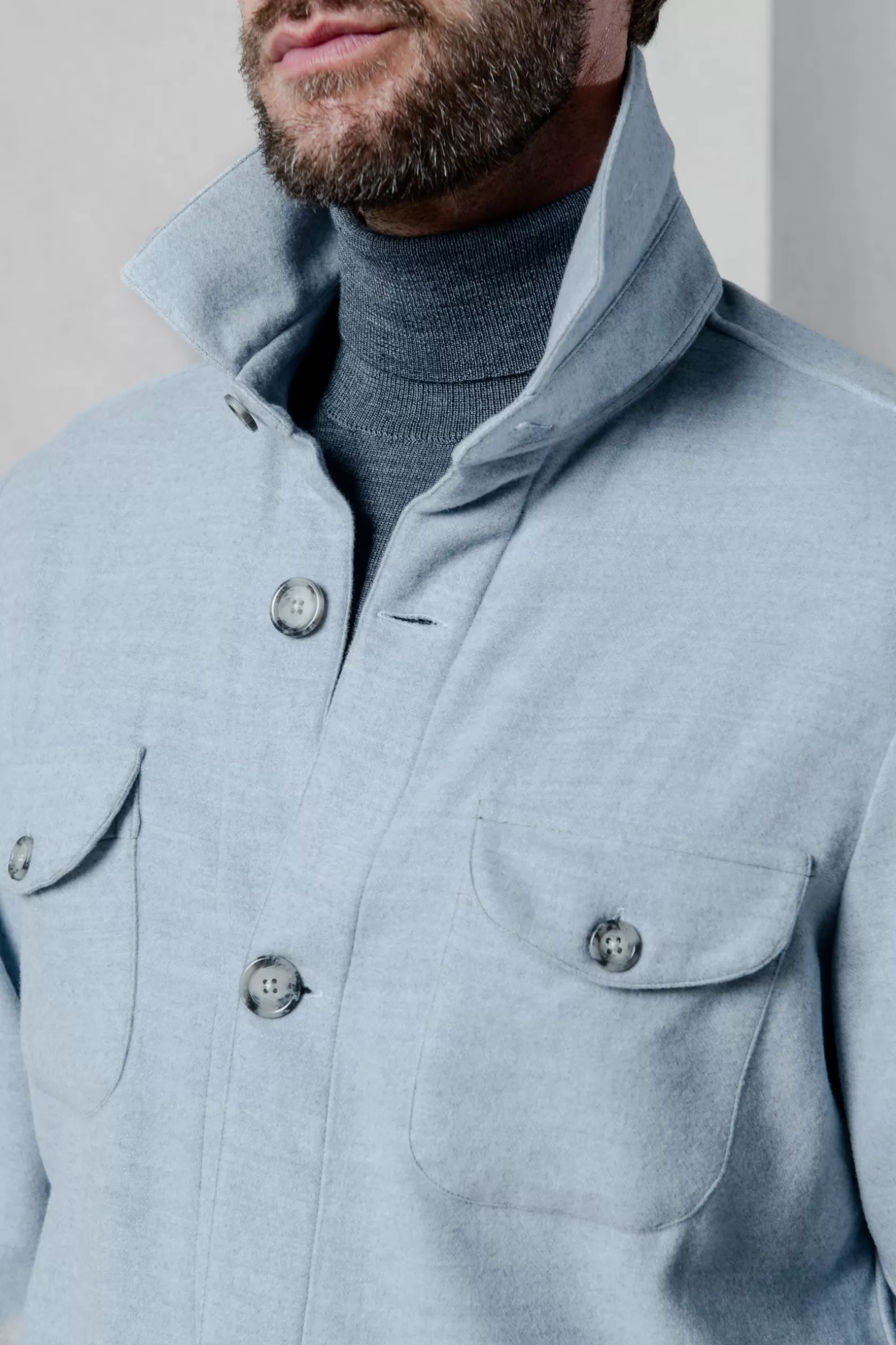 Veste Safari En Flanelle Super 180s – Made In Italy>Pini Parma Best Sale