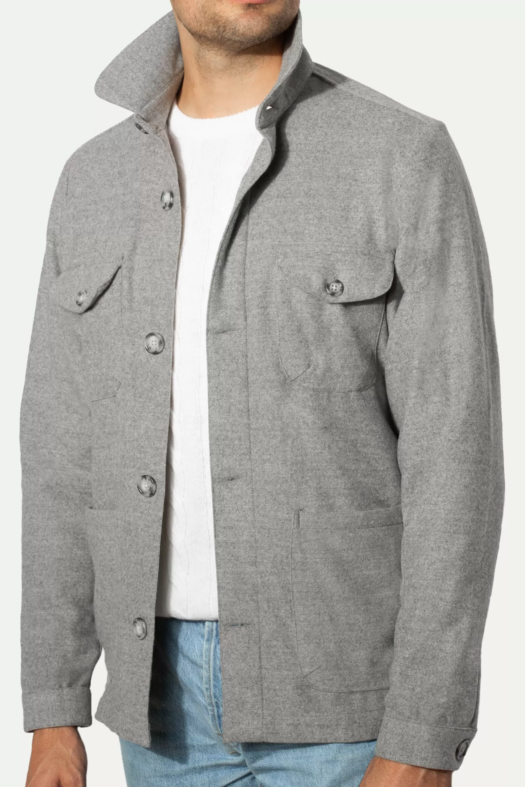 Veste Safari e En Flanelle Super 180s – Made In Italy>Pini Parma Flash Sale