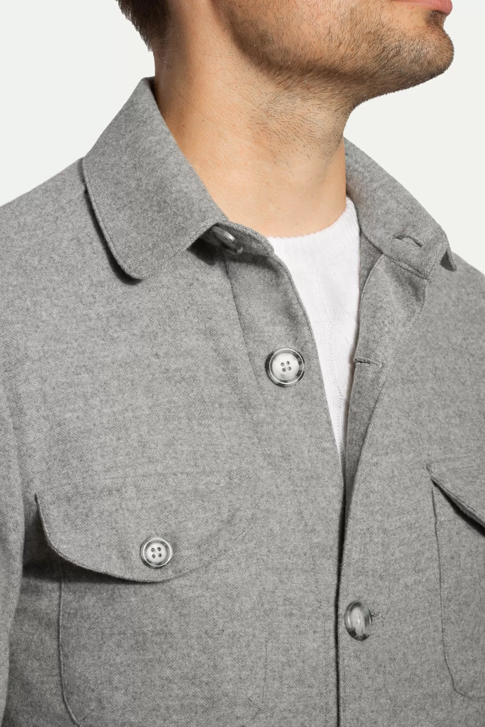 Veste Safari e En Flanelle Super 180s – Made In Italy>Pini Parma Flash Sale