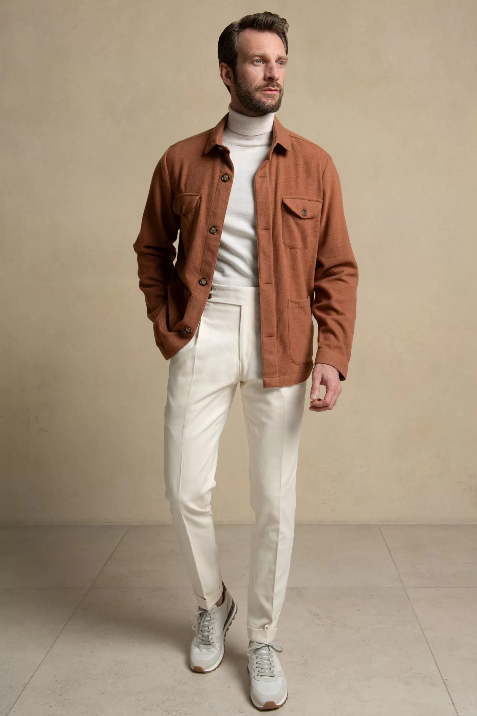 Veste Safari Rusty En Flanelle Super 180s – Made In Italy>Pini Parma Discount