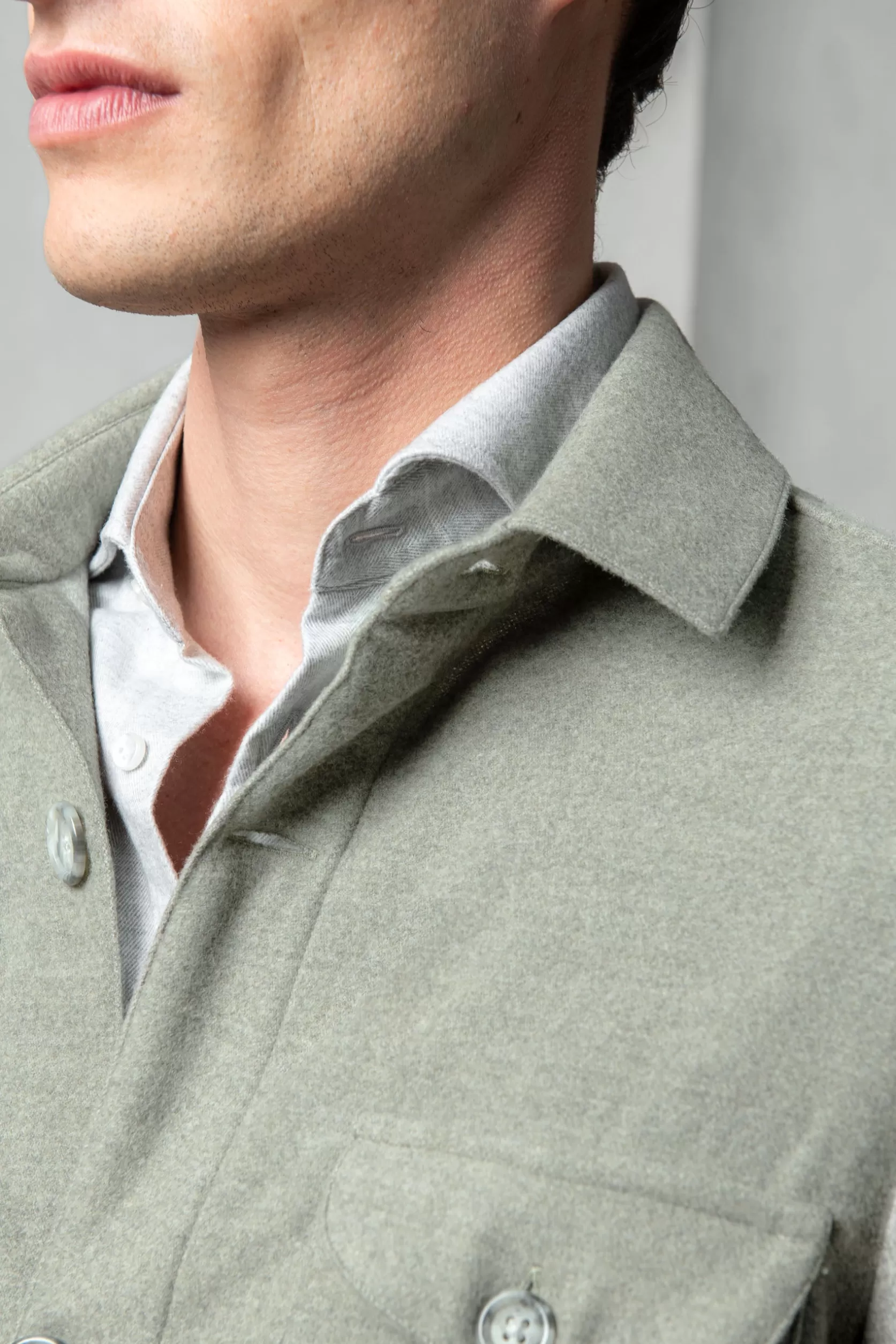 Veste Safari En Flanelle Super 180s – Made In Italy>Pini Parma Discount