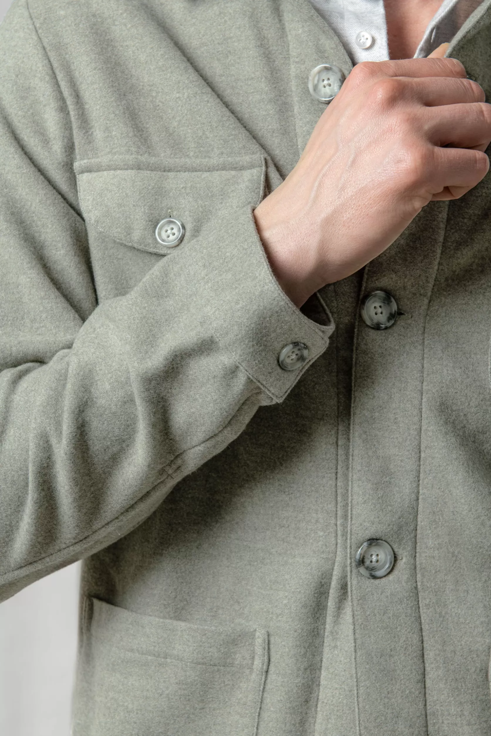 Veste Safari En Flanelle Super 180s – Made In Italy>Pini Parma Discount