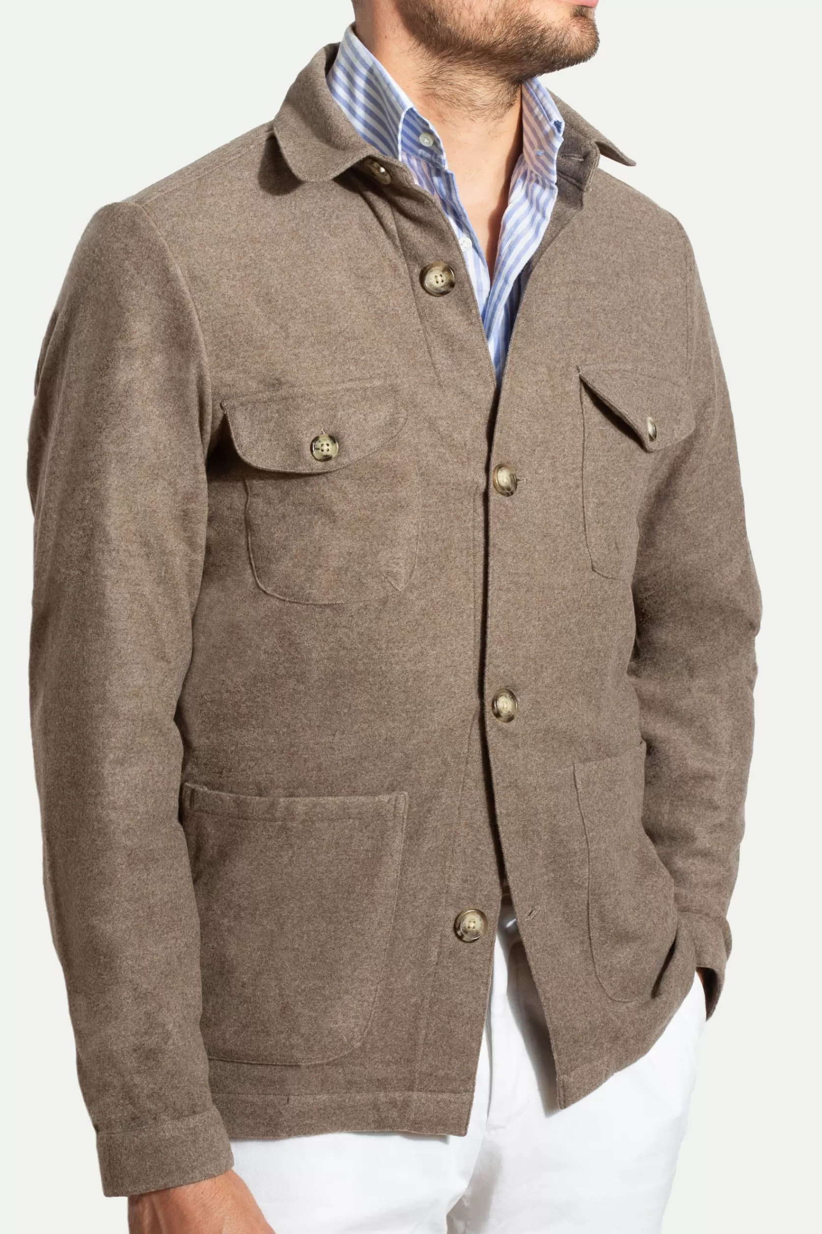 Veste Safari Flanelle Super 180s – Made In Italy>Pini Parma Cheap